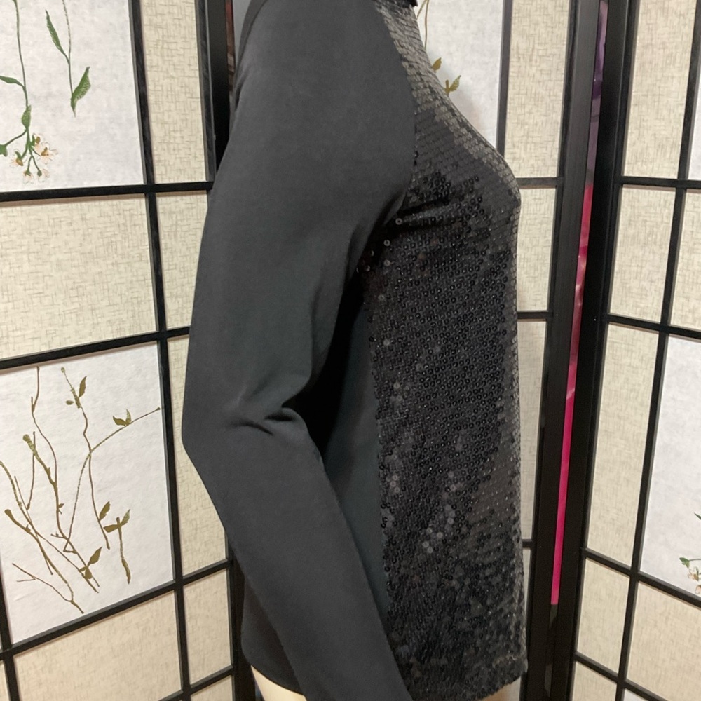 Slinky Brand Sequined Turtleneck Top - Picture 4 of 7